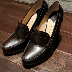 Theory, Size 9, Espresso Loafer Heels